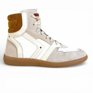 VANESSA BRUNO Chalk Colorblock High-Top Sneakers Retro Leather Suede 39